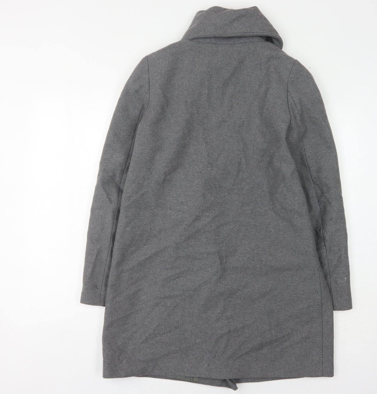 Stile Benetton Women's Grey Wool Blend Overcoat Size 14