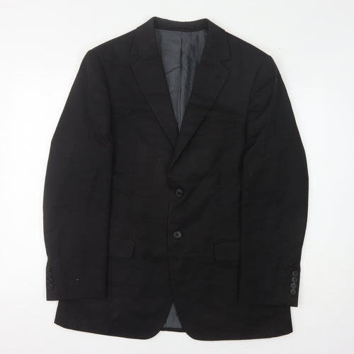 Marks and Spencer Men's Black Blazer - Medium, Regular Fit