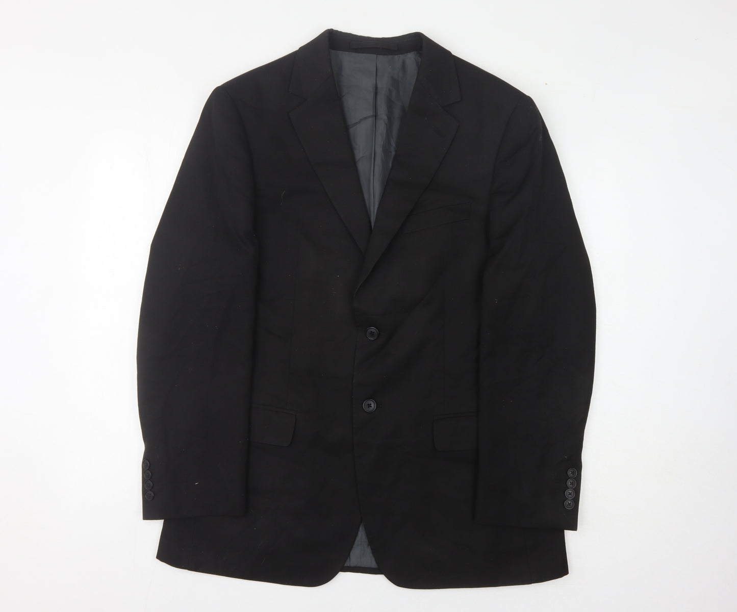 Marks and Spencer Men's Black Blazer - Medium, Regular Fit
