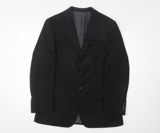 Marks and Spencer Men's Black Blazer - Medium, Regular Fit