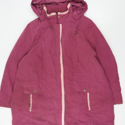 Bm Collection Women's Pink XL Parka Jacket Hoodie