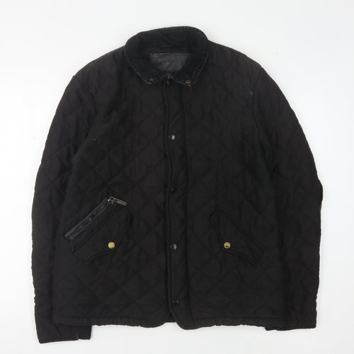 Feraud Men's Black Quilted Jacket M Casual