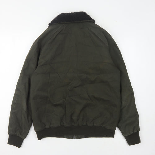 Brave Soul Men's Green Bomber Jacket Size M