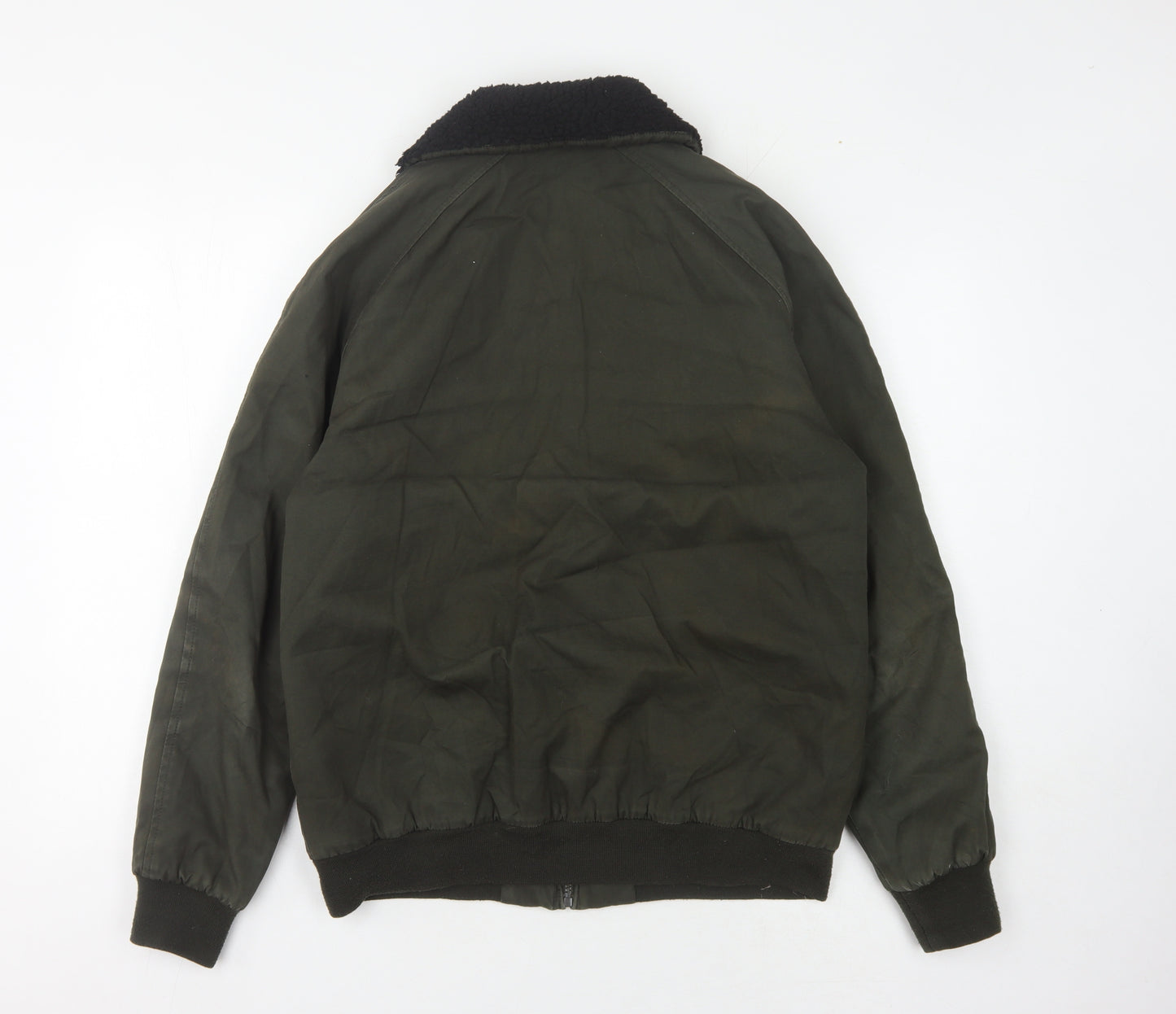 Brave Soul Men's Green Bomber Jacket Size M
