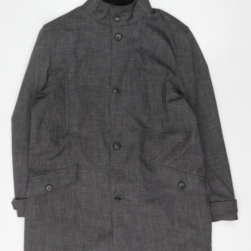 Rocha John Rocha Men's Grey Coat L Stand-Up Collar