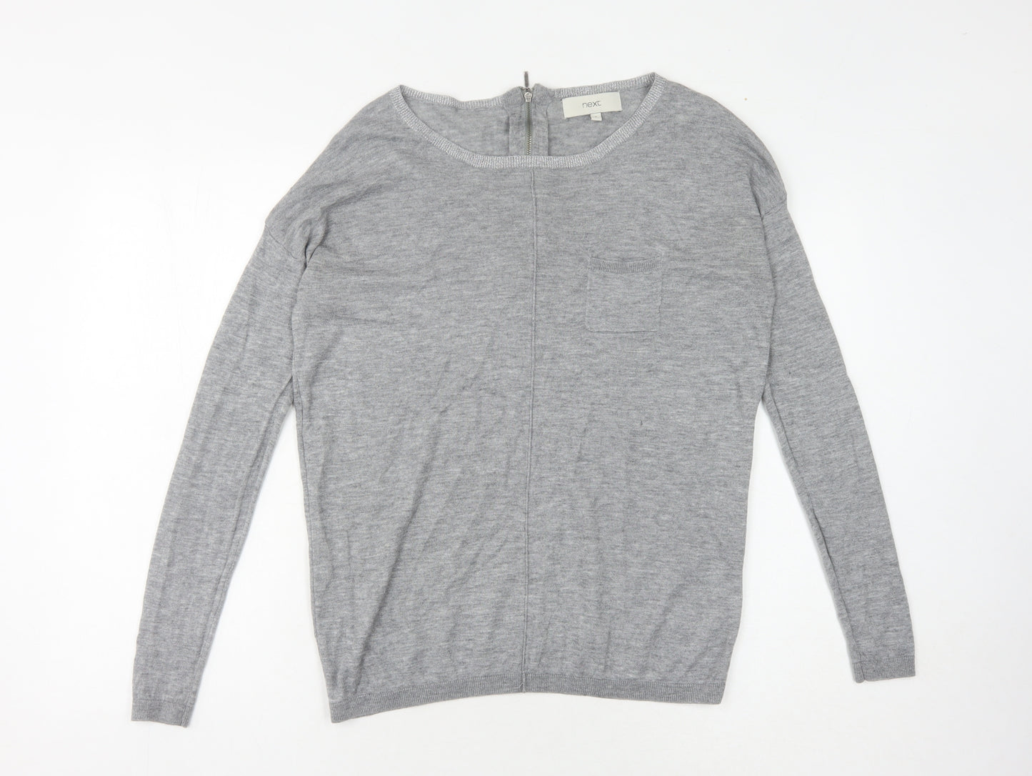 Next Women's Grey Merino Wool Crew Neck Jumper