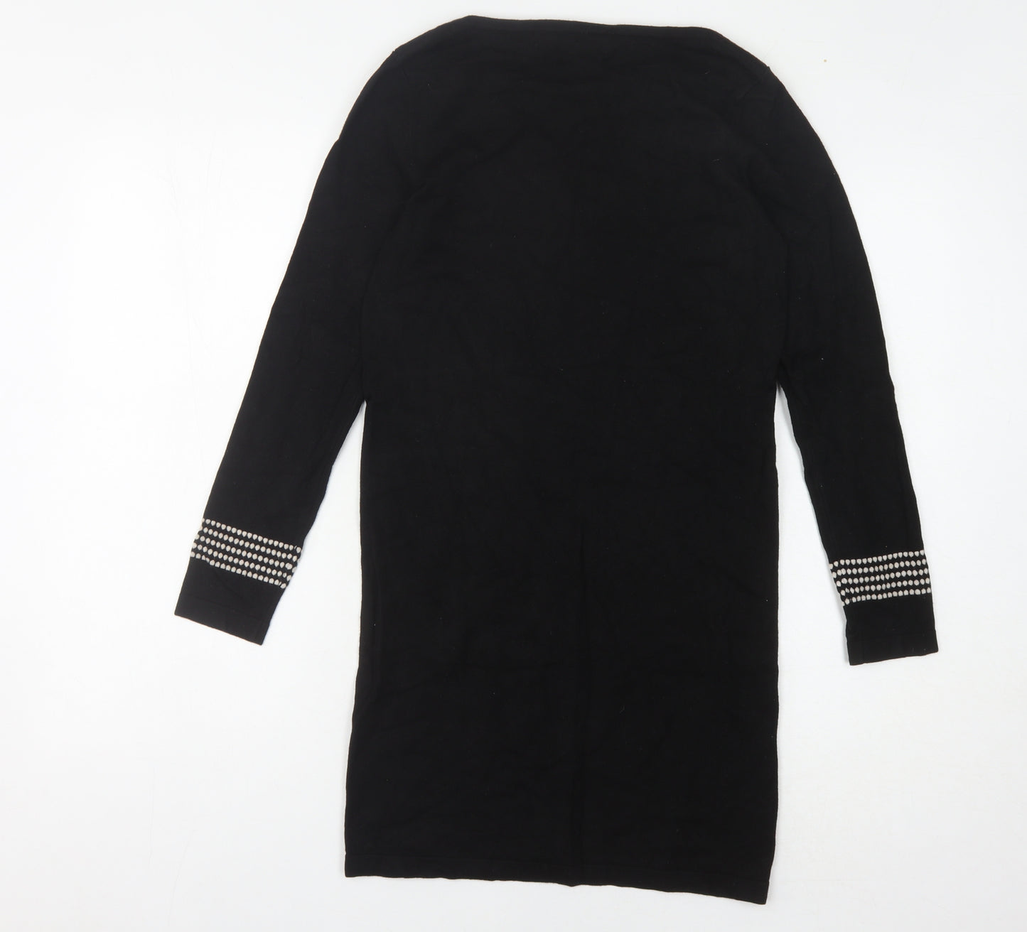 Principles Black Sheath Dress, UK 10, Studded Accents, Casual