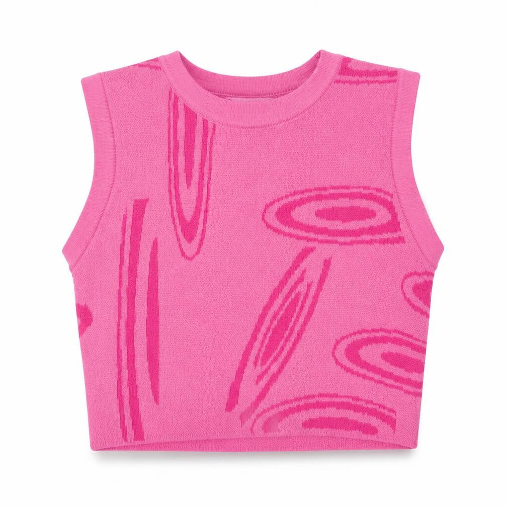 PrettyLittleThing Women’s Pink Cropped Vest Size 10