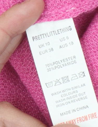 PrettyLittleThing Women’s Pink Cropped Vest Size 10