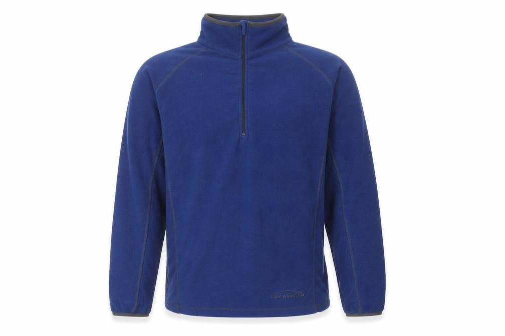 Front view of Blue Mountain Men's Blue Pullover Sweatshirt S