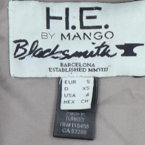 Mango Beige Unisex Jacket XS Double-Breasted Casual