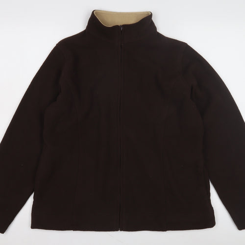 EWM Women’s Brown Fleece Jacket M Winter Zip