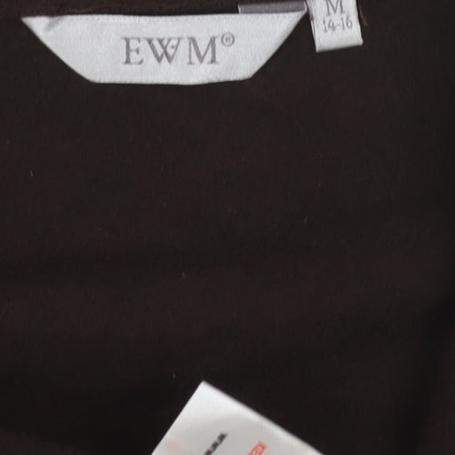 EWM Women’s Brown Fleece Jacket M Winter Zip
