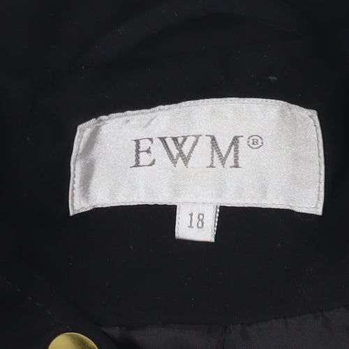 EWM Women's Black Quilted Jacket Size 18