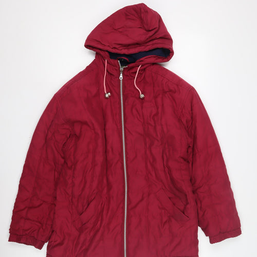 Hawkshead Women's Red Hooded Puffer Jacket Size S