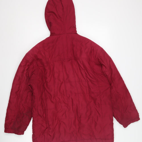 Hawkshead Women's Red Hooded Puffer Jacket Size S
