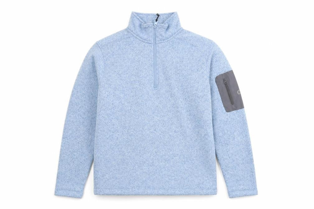 Front view of Cotton Traders Blue 1/4 Zip Sweatshirt S