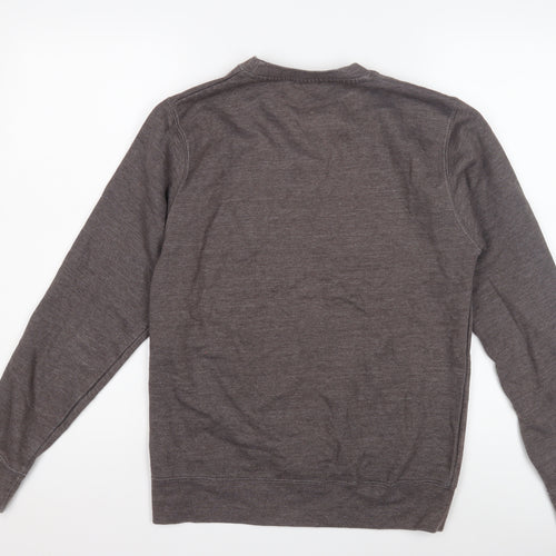 VLBT Men's Brown Graphic Pullover Sweatshirt