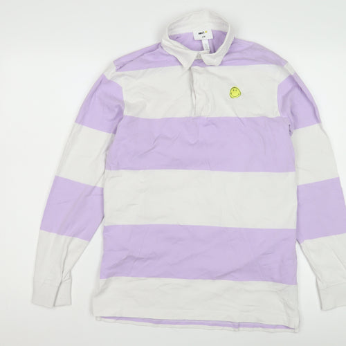 H&M Unisex Adults Multicoloured Stripe Polo S