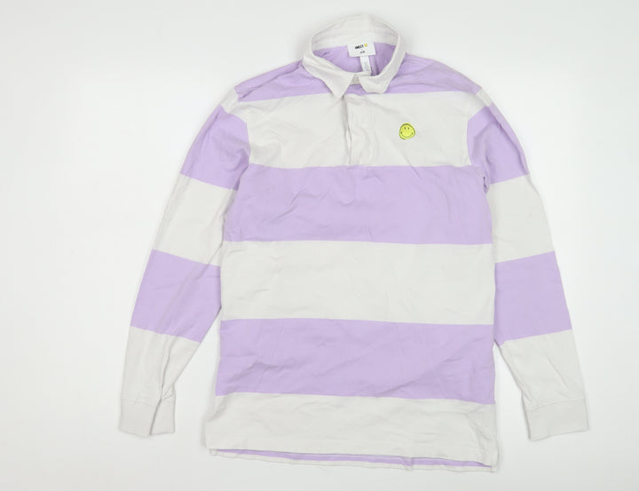 H&M Unisex Adults Multicoloured Stripe Polo S
