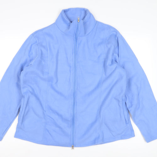 Anne de Lancay Women's Blue Fleece Jacket L Casual