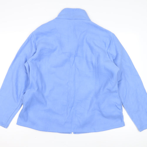 Anne de Lancay Women's Blue Fleece Jacket L Casual