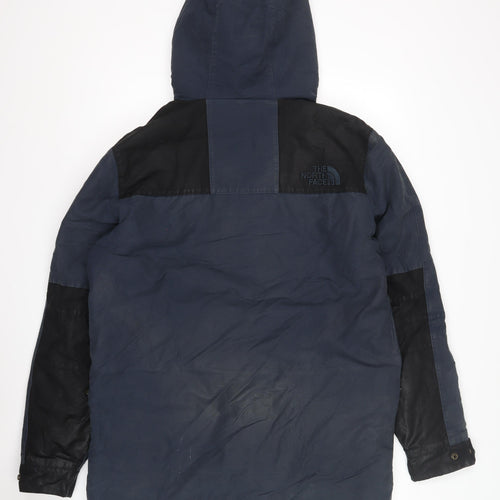 The North Face Men's Blue Parka Jacket L Hooded