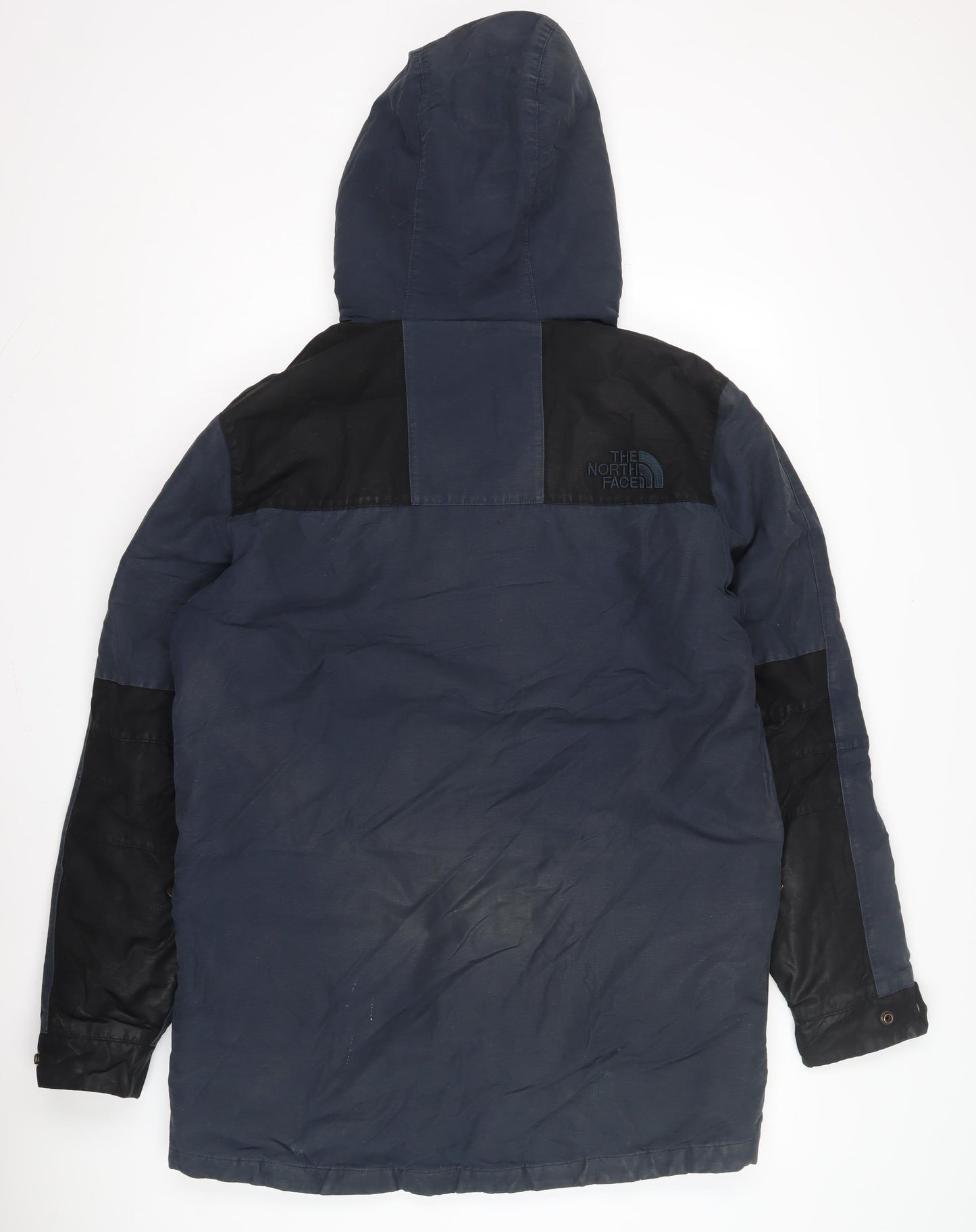 The North Face Men's Blue Parka Jacket L Hooded