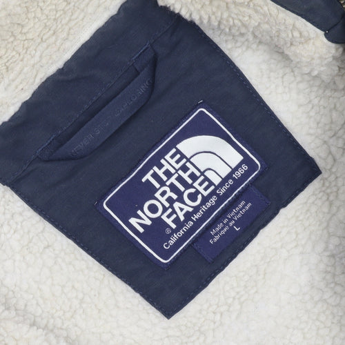 The North Face Men's Blue Parka Jacket L Hooded