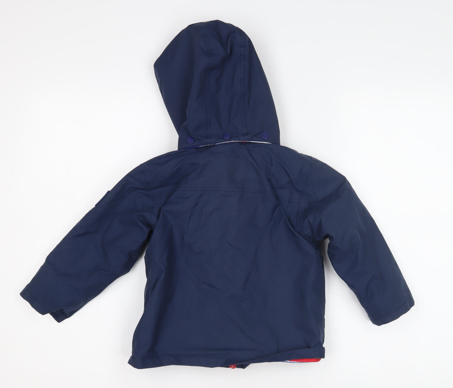 JoJo Maman Bébé Boys Blue Hooded Parka 2-3 Years