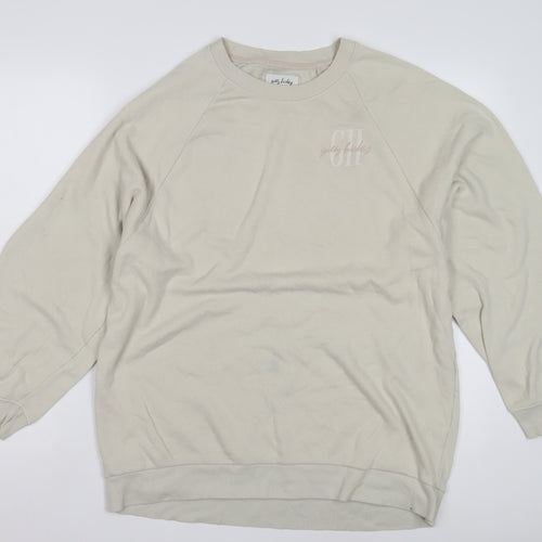 Gilly Hicks Women's Beige Sweatshirt Size S