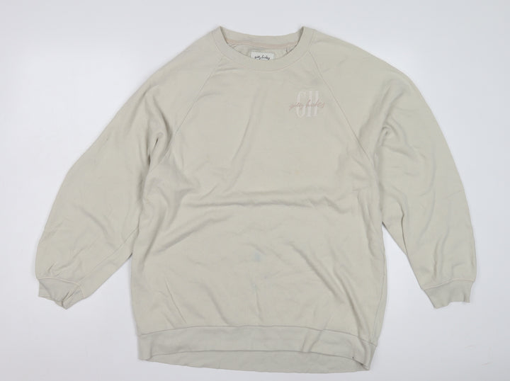 Gilly Hicks Women's Beige Sweatshirt Size S
