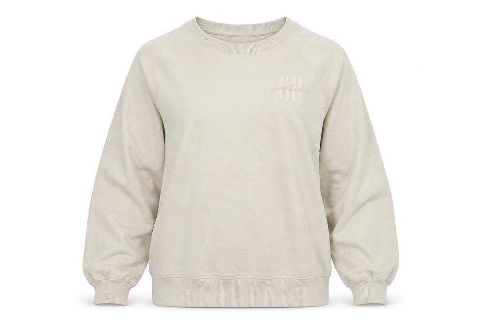 Front view of Gilly Hicks Women's Beige Sweatshirt, size S