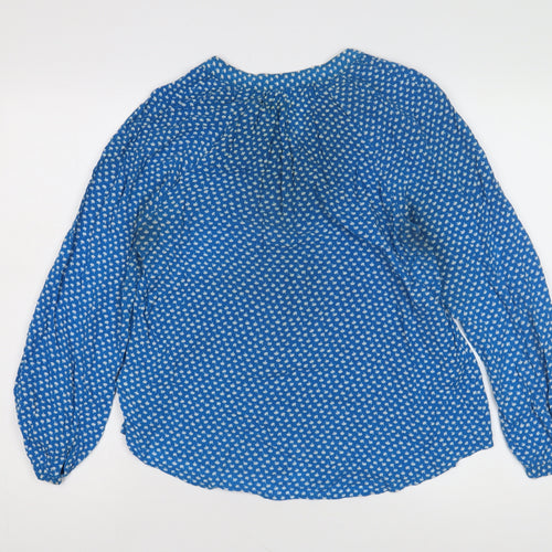 Boden Women's Blue Geometric Blouse Size 10