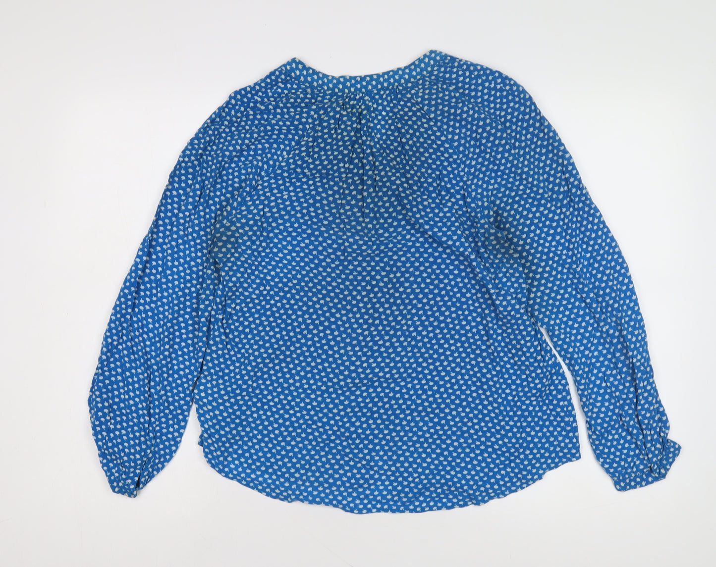 Boden Women's Blue Geometric Blouse Size 10