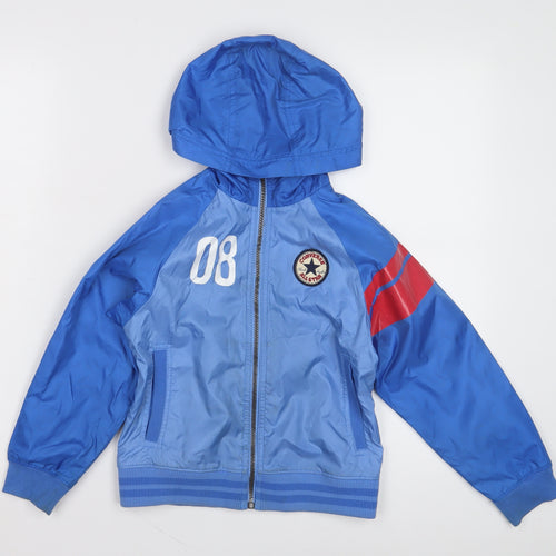 Converse Boys Blue Windbreaker Jacket 6-7 Years - Hooded, Logo