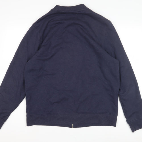 Red Herring Men's Blue Cotton Basic Jacket, Large