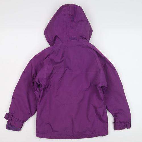 Trespass Girls Purple Rain Coat Jacket Size 5-6 Years