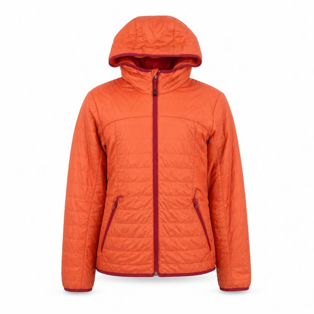 Decathlon Girls Orange Puffer Jacket - 14 Years, Hooded, Mid-Length