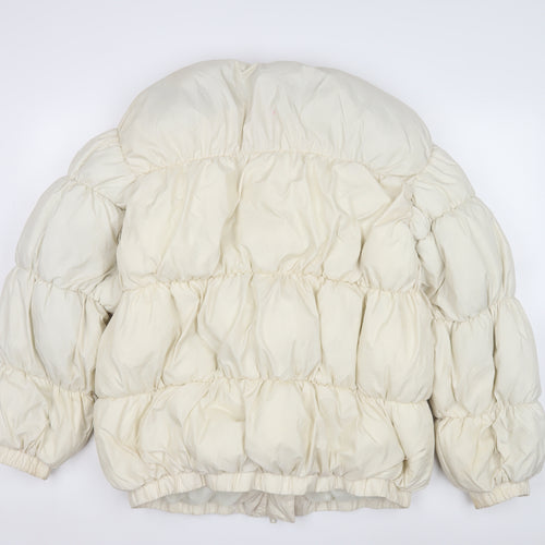 PrettyLittleThing Women's Ivory Puffer Jacket Size S