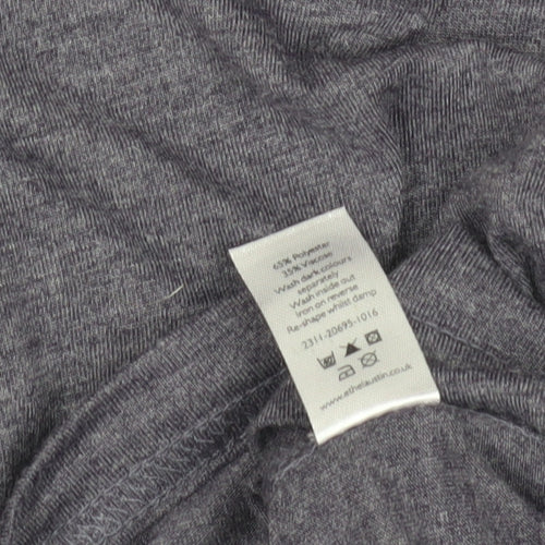 Ethel Austin Grey Women's Tunic V-Neck Size 8 Relaxed Fit