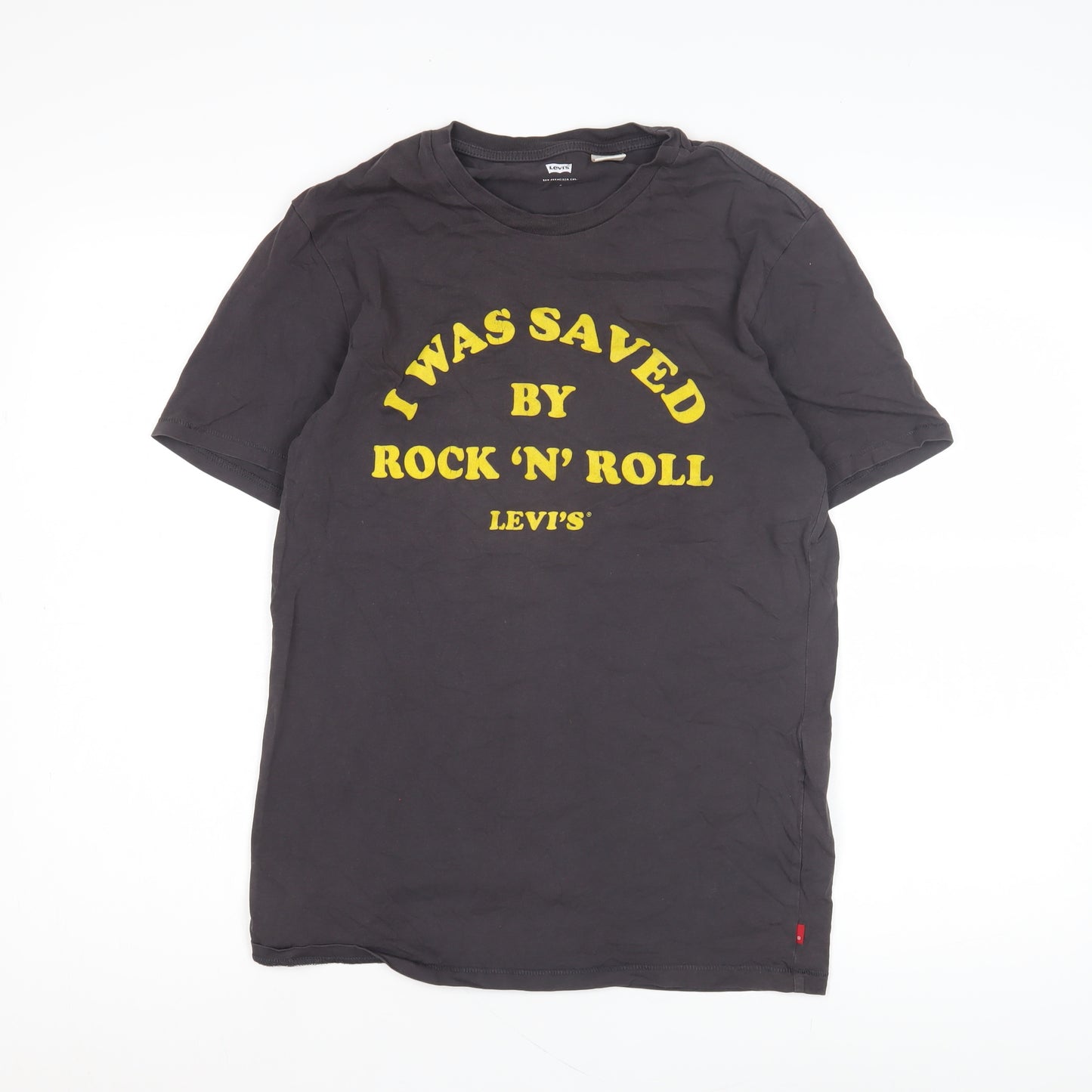 Levi's Men's Black Rock Music Graphic T-Shirt - Size S