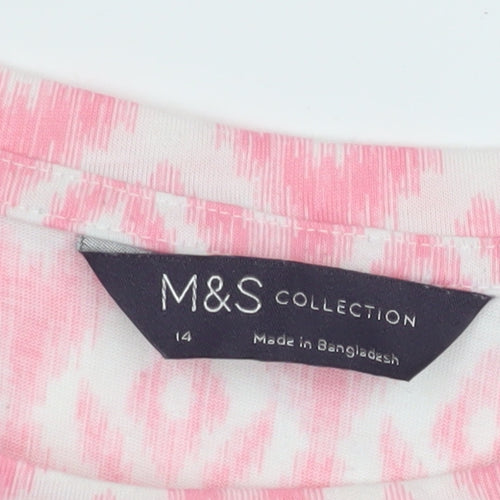 Marks and Spencer Womens Pink Geometric Tank Size 14