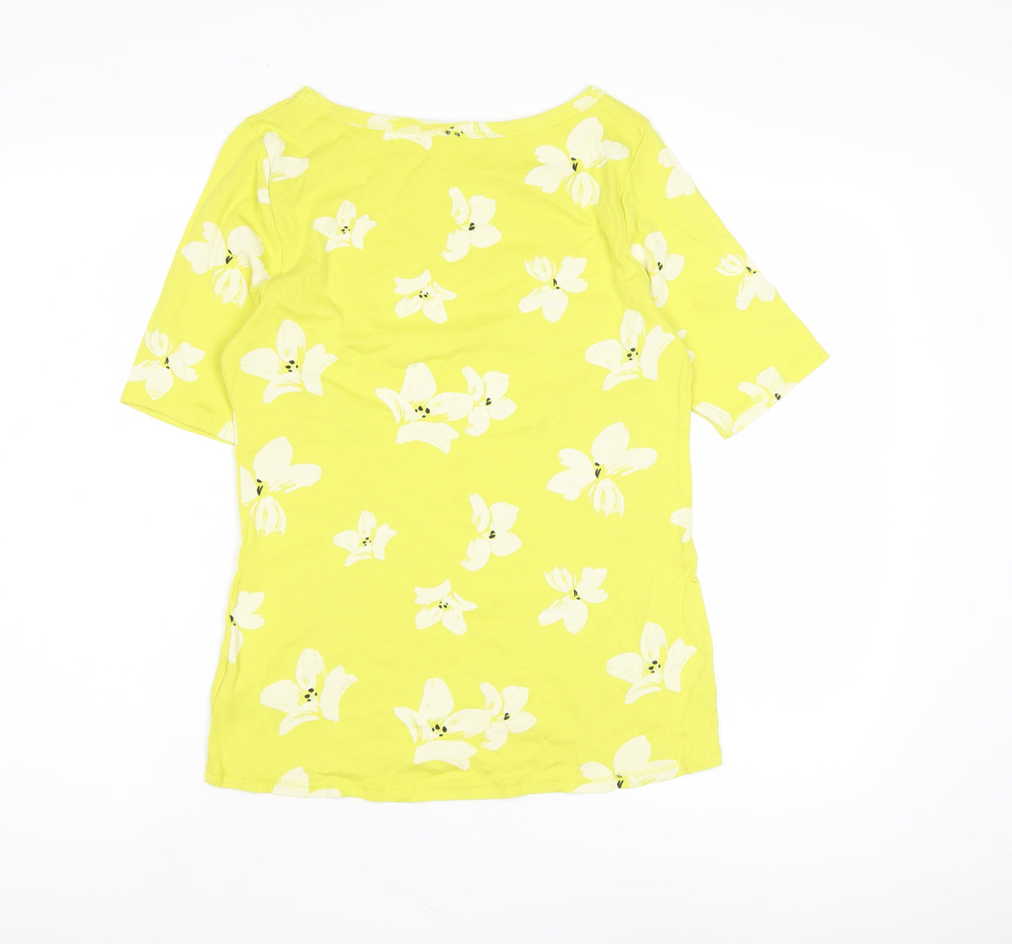 Marks and Spencer Women's Yellow Floral Top Size 14