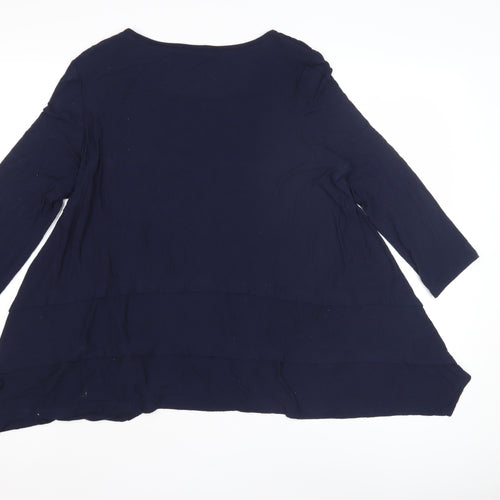 Phase Eight Women’s Blue Tunic Size 14 Round Neck