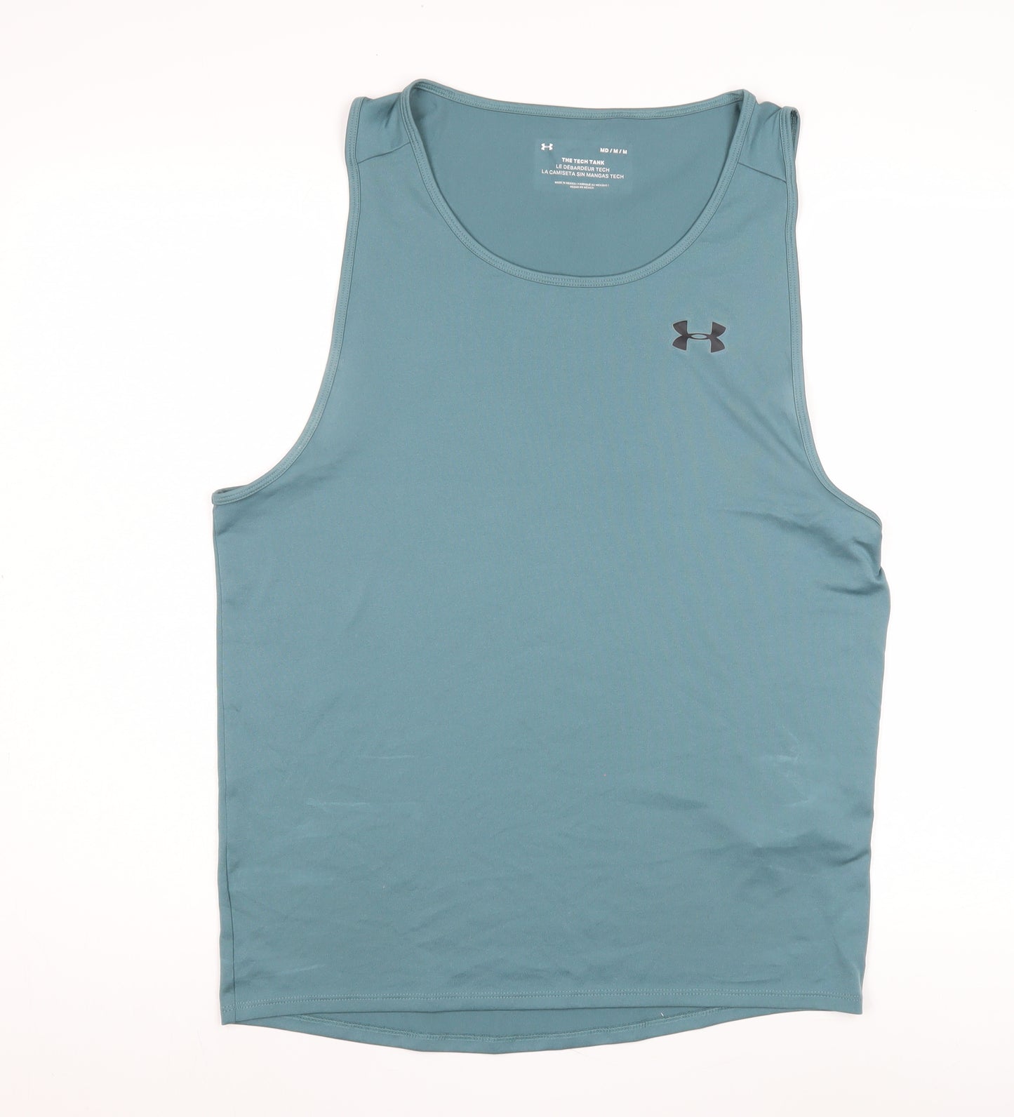 Under Armour Men's Blue Tank Top, Size M, Gym & Training