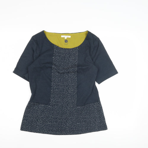 White Stuff Blue Women's Size 10 Boat Neck Top