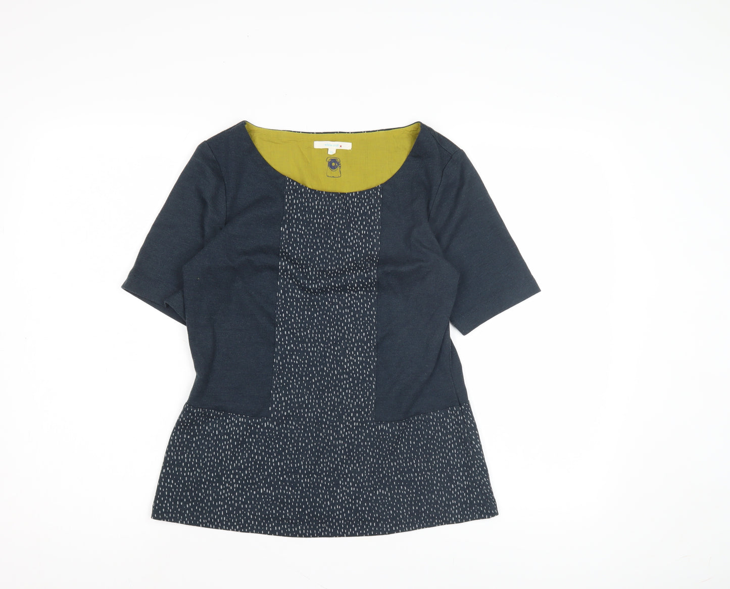 White Stuff Blue Women's Size 10 Boat Neck Top