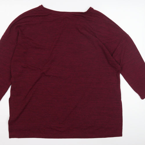 Warehouse Women's Red Jersey Top Size 14