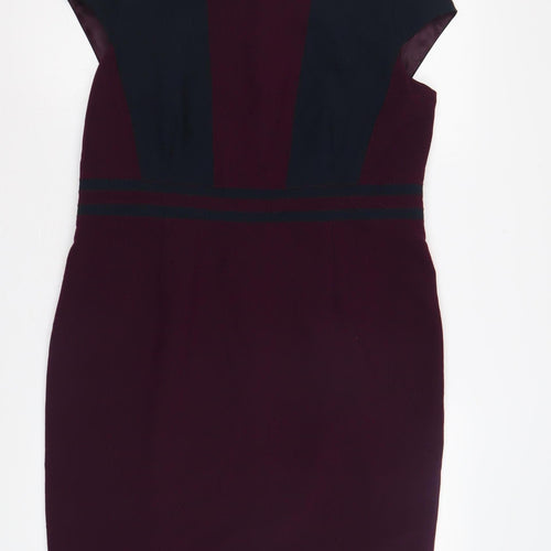 Preview Women's Purple Dress Size 16 with Zip Closure